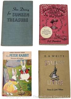 Four (4) Vintage Children's Books Including Stuart Little and Mary Poppins