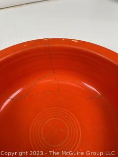 Three (3) Pieces of Mid Century Pottery Dishware, All with Cracks and Repairs. 