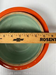 Three (3) Pieces of Mid Century Pottery Dishware, All with Cracks and Repairs. 