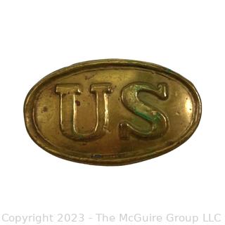 Hand Forged Brass Civil War Union Army Belt Buckle.  