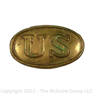 Hand Forged Brass Civil War Union Army Belt Buckle.  