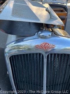 1939 British BSA (Birmingham Small Arms) Scout Model #6 Front Wheel Drive. Odometer Reads 24,966KM.  See the many photos for additional information