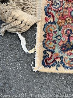 Machine Woven Wool Area Rug.  Measures 35 x 70"