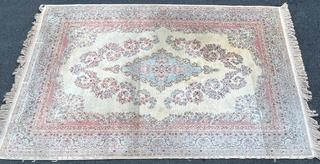 Wool Machine Woven Large Area Rug. Measures 69 x 117"