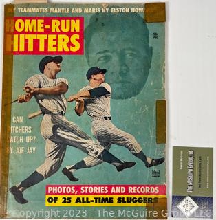 1962, VOL.1, NO. 1 Home-Run Hitters Magazine with New York Yankees Mickey Mantle and Roger Maris on the Cover 