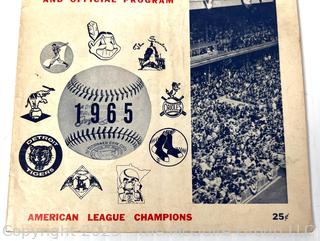 1965 New York Yankees Scorecard