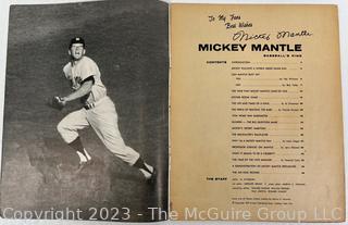 1957 Mickey Mantle Magazine - Mickey Mantle Baseball's King - A Yankee Stadium Publication