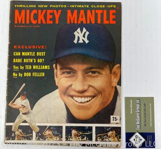 1957 Mickey Mantle Magazine - Mickey Mantle Baseball's King - A Yankee Stadium Publication