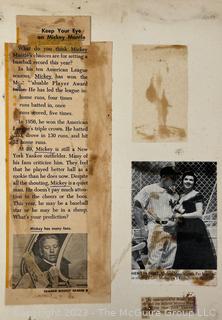 Scrapbook of NY Yankees Baseball fan circa 1960.  Photo gallery contains sampling of pages. 