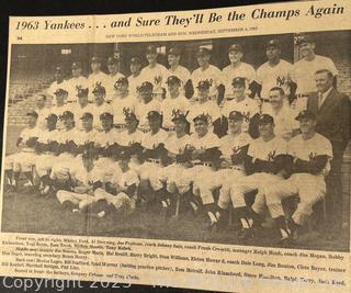 Scrapbook of Baseball fan circa 1960.  Plenty of Photo gallery contains sampling of pages, dominated by NY Yankees