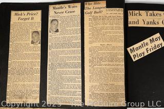 Scrapbook of Baseball fan circa 1960.  Plenty of Photo gallery contains sampling of pages, dominated by NY Yankees