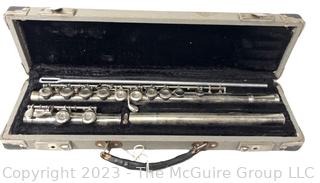 Gemeinhardt M-1 Silver Plated Flute in Case Serial Number 101072, 1960s