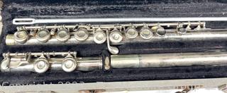 Gemeinhardt M-1 Silver Plated Flute in Case Serial Number 101072, 1960s