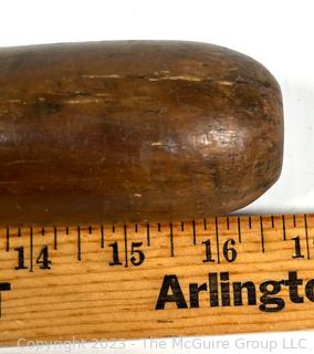 Police Officer's Wooden Baton or Billy Club Carved Athens 1920 On Side with Officers Initials Carved on Handle Base AK.  Measures 16.5" long