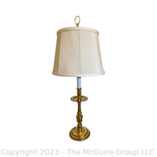 Baldwin Brass Candlestick Table Lamp. Measures 29.5" Tall