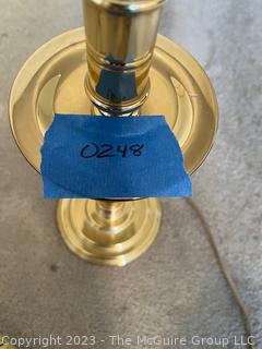 Baldwin Brass Candlestick Table Lamp. Measures 29.5" Tall