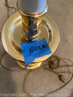 Baldwin Brass Candle Stick Table Lamp. Measures 29.5" Tall