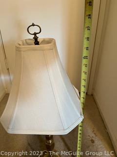 Brass Candle Stick Table Lamp. 28" Tall