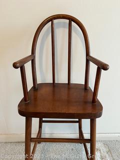 Primitive Bentwood Doll High Chair. Measures 9.5w x 27" Tall