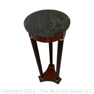 Green Marble Top Plant Stand.  Measures 11 x 32" Tall