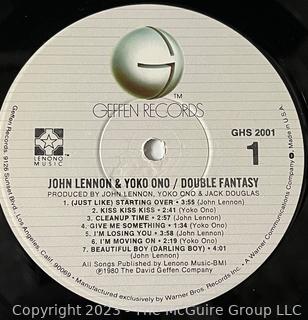 Vinyl Record Album: John Lennon & Yoko Ono (1980) "Double Fantasy". Geffen Records