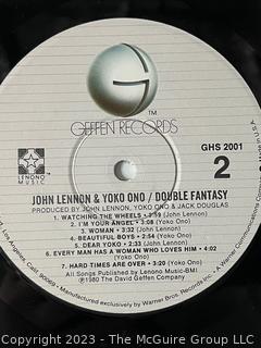 Vinyl Record Album: John Lennon & Yoko Ono (1980) "Double Fantasy". Geffen Records