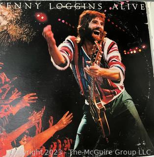 (3) Vinyl Record Albums: Elton John, The Bee Gees/Peter Frampton, and Kenny Loggins