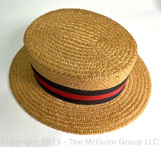 Boater Italia Straw Hat  Made in Florence, Italy. 