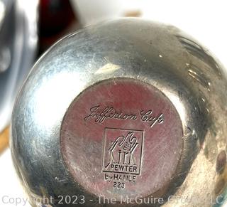 Group of Vintage Beer Mugs and Steins in Glass and Pewter.