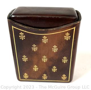 Spectacles, Leather Card Box and Celluloid Jewelry Box