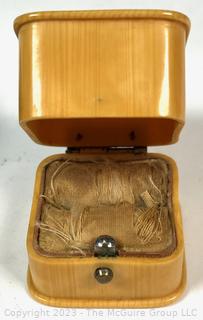 Spectacles, Leather Card Box and Celluloid Jewelry Box