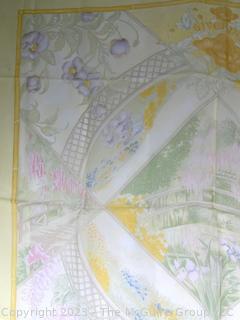 Hermes Yellow Silk Chiffon Giverny Scarf New in Box.  