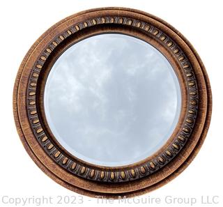 Large Round Contemporary Wall Mirror. Measures 30" Diameter