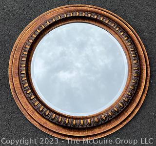 Large Round Contemporary Wall Mirror. Measures 30" Diameter