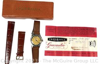 Vintage 1961 Ingersoll Gents Men's Wrist Watch with Extra Band. New in Box