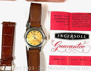 Vintage 1961 Ingersoll Gents Men's Wrist Watch with Extra Band. New in Box