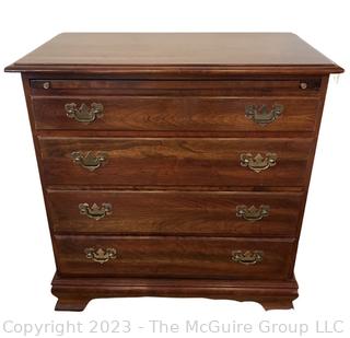 Chippendale Four (4) Drawer Bachelor's Chest With Brushing Slide.  Measures 31w x 18d x 32"h 