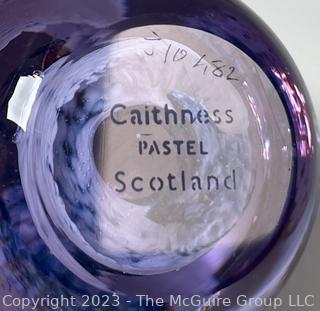 Three (3) Hand Blown Glass Paperweights Two Signed and Numbered by Scottish Designer Caithness 