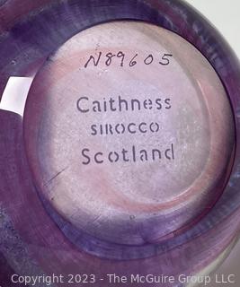 Three (3) Hand Blown Glass Paperweights Two Signed and Numbered by Scottish Designer Caithness 