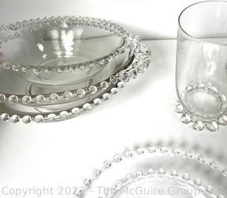 Large Set of Clear Candlewick Glassware.