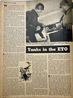 Eight (8) Yank, the Army Weekly Magazines: British Edition. Year 1944