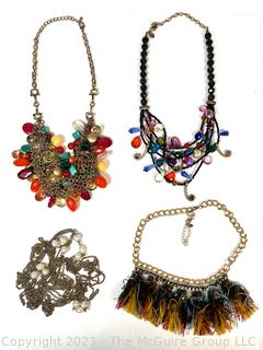 Four (4) Costume Jewelry Necklaces