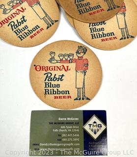 Vintage Set of 62 Pub Bar Pabst Blue Ribbon Beer Coasters 