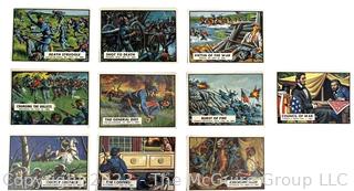 Set of Ten (10) 1962 Topps Civil War News Trading Cards