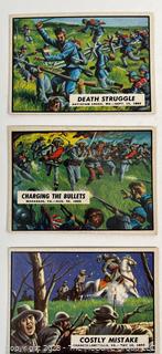 Set of Ten (10) 1962 Topps Civil War News Trading Cards