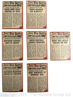 Set of Ten (10) 1962 Topps Civil War News Trading Cards