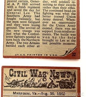 Set of Ten (10) 1962 Topps Civil War News Trading Cards