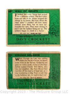 Set of Four (4) 1956 Walt Disney's Davy Crockett Topps Trading Cards 