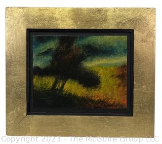 Floater Framed Oil On Board Original Landscape Signed by Artist Preston McCall (1951 - ). Measures 15.5 x 13.5"