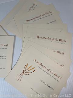 Set of 28 Folders of Breadbasket of the World. California's Great Wheat-Growing Era: 1860-1890 Published by The Book Club of California 1984